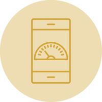 Dashboard Line Yellow Circle Icon vector