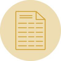 File Line Yellow Circle Icon vector