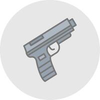 pistola línea lleno ligero icono vector
