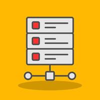 Database Filled Shadow Icon vector