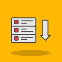 Database Filled Shadow Icon vector