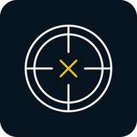 Scope Line Red Circle Icon vector
