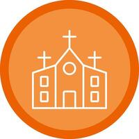 Church Line Multi Circle Icon vector