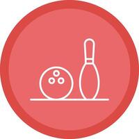 Bowling Line Multi Circle Icon vector