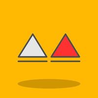 Triangles Filled Shadow Icon vector