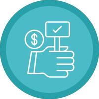 Auction Bid Line Multi Circle Icon vector