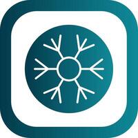 Snowflake Glyph Gradient Corner Icon vector