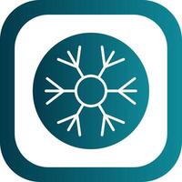 Snowflake Glyph Gradient Corner Icon vector