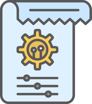 Tasks Line Filled Light Icon vector