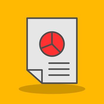 datos reporte lleno sombra icono vector