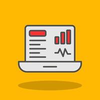 Dashboard Filled Shadow Icon vector