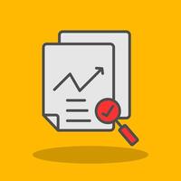 Data Quality Filled Shadow Icon vector