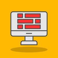 Dashboard Filled Shadow Icon vector