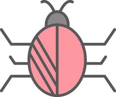 Bug Line Filled Light Icon vector