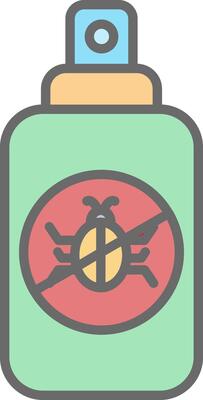 Insect Repellent Line Filled Light Icon
