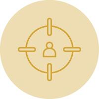 Headshot Line Yellow Circle Icon vector