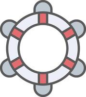 Lifebuoy Line Filled Light Icon vector