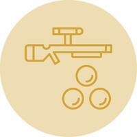 Paintball Line Yellow Circle Icon vector