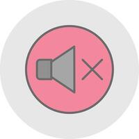 Muted Line Filled Light Icon vector
