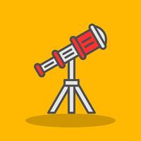 Telescope Filled Shadow Icon vector