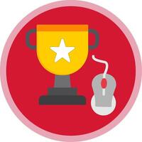 Trophy Flat Multi Circle Icon vector
