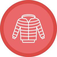 chaqueta línea multi circulo icono vector