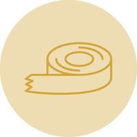 Tape Line Yellow Circle Icon vector