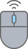 Wireless Mouse Line Filled Light Icon vector