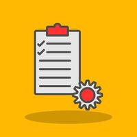 Project Management Filled Shadow Icon vector