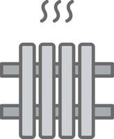 Radiator Line Filled Light Icon vector