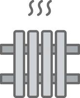 Radiator Line Filled Light Icon vector