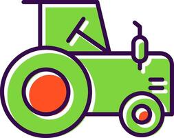 tractor lleno diseño icono vector