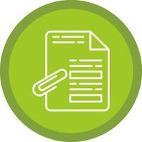 Document Line Multi Circle Icon vector