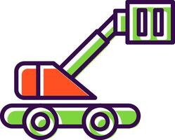 Boom Lift filled Design Icon vector