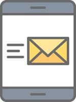 Email Line Filled Light Icon vector
