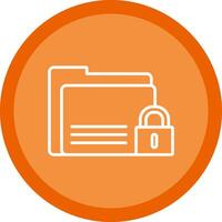 Secure Line Multi Circle Icon vector