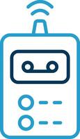 Recorder Line Blue Two Color Icon vector