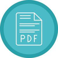 Pdf Line Multi Circle Icon vector