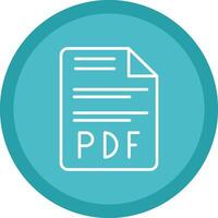 pdf línea multi circulo icono vector