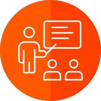 Training Courses Line Yellow White Icon vector