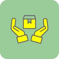 Handle With Care Glyph Gradient Corner Icon vector