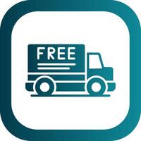 Free Delivery Glyph Gradient Corner Icon vector