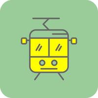 Tram Glyph Gradient Corner Icon vector