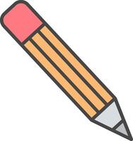 Pencil Line Filled Light Icon vector