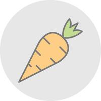 Carrot Line Filled Light Icon vector