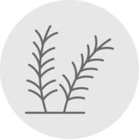 Rosemary Line Filled Light Icon vector