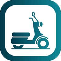 Scooter Glyph Gradient Corner Icon vector