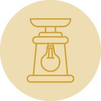 Lantern Line Yellow Circle Icon vector