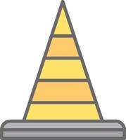 Traffic Cone Line Filled Light Icon vector