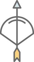 Archery Line Filled Light Icon vector